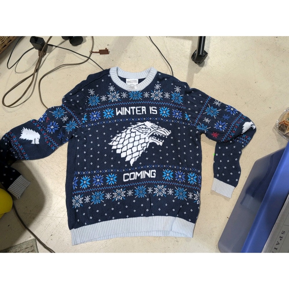 Game‎ Of Thrones Christmas Jumper Sweater Primark Winter Is Coming XL